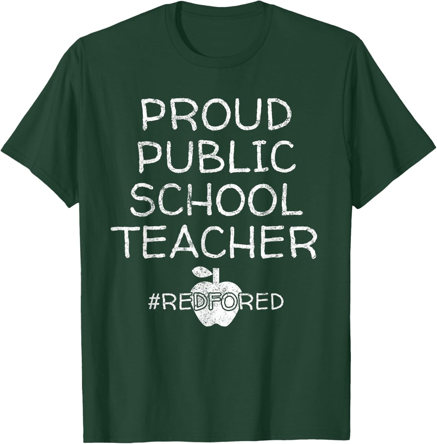 Vintage Proud Public School Teacher Red for Ed T-Shirt - T-Shirt | Forest