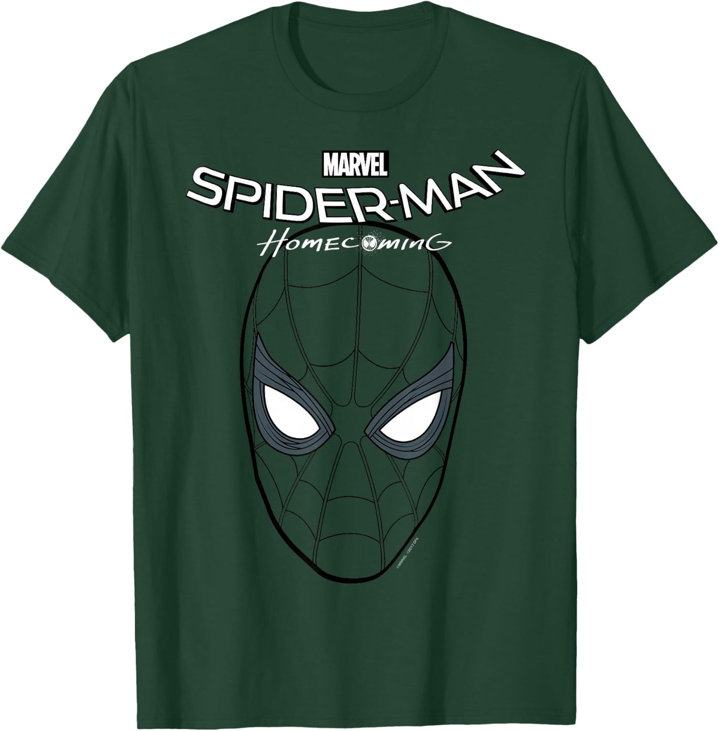 Marvel Spider-Man Homecoming Logo Mask Face T-Shirt - T-Shirt | Forest