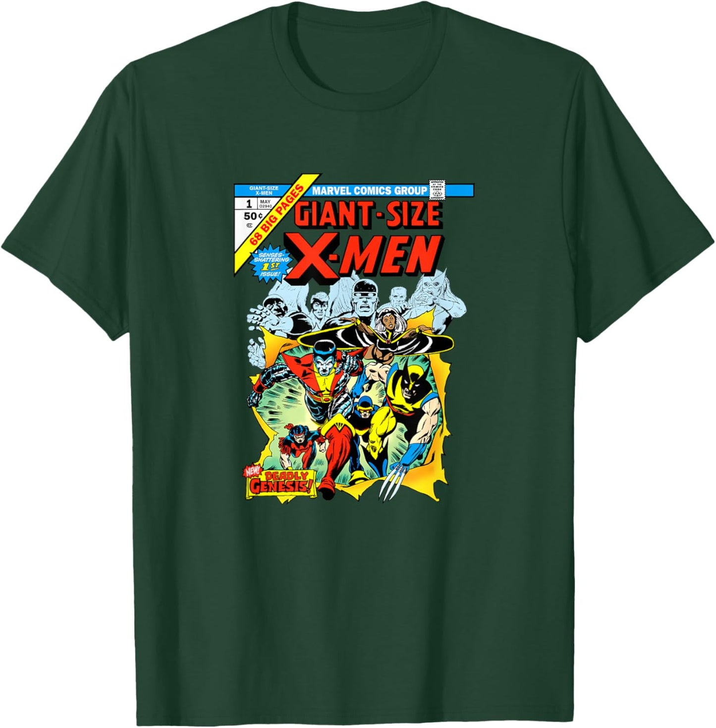 Marvel X-Men Giant Size X-Men Retro Comic Book Cover T-Shirt - T-Shirt | Forest