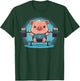 Pig Weightlifting Funny Fitness Gym Pig T-Shirt - T-Shirt | Forest
