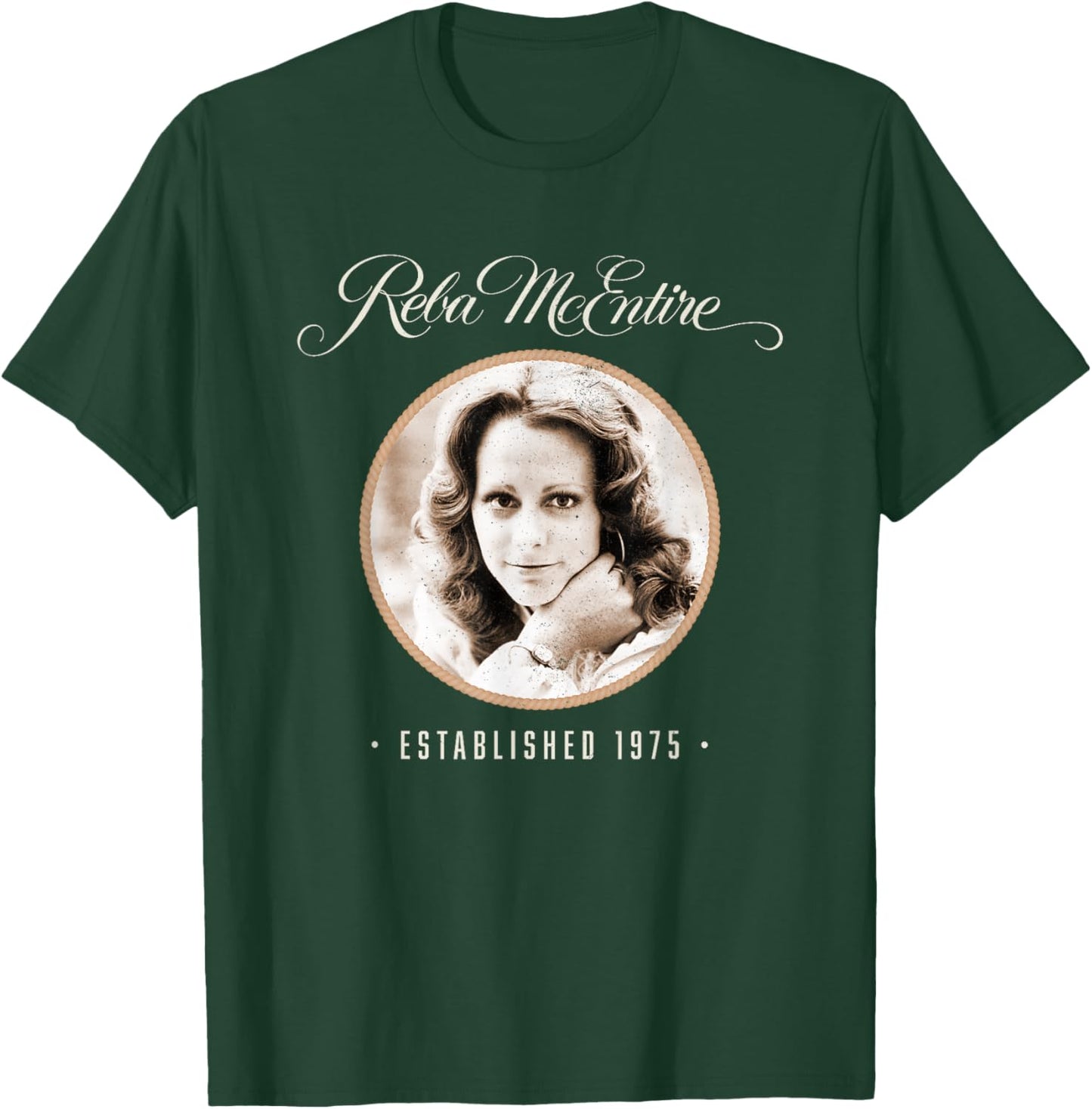 Reba: Established 1975 T-Shirt - T-Shirt | Forest
