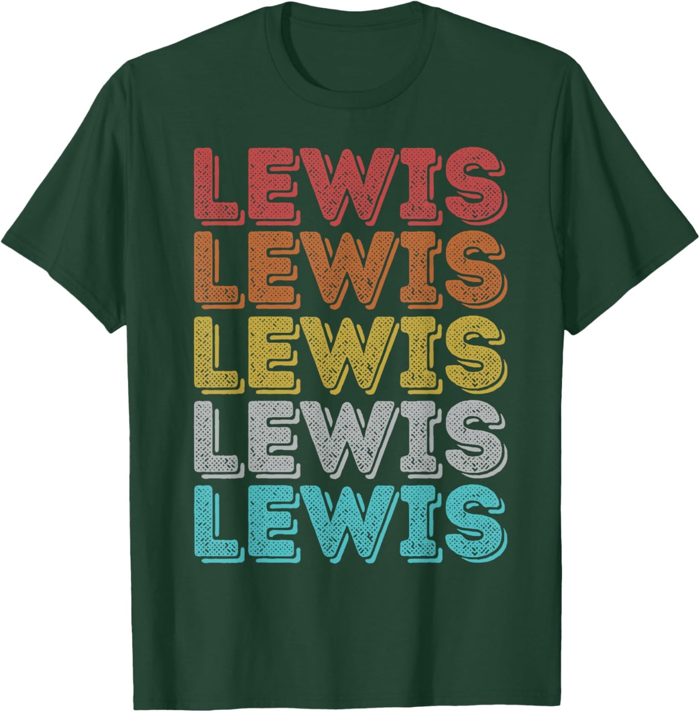 Vintage Retro Lewis T-Shirt - T-Shirt | Forest