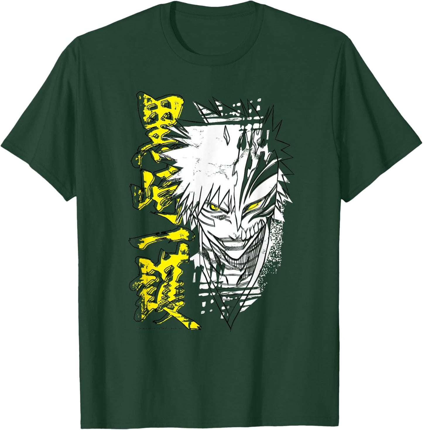 Bleach Ichigo Hollow Outline Sketch Anime T-Shirt - T-Shirt | Forest