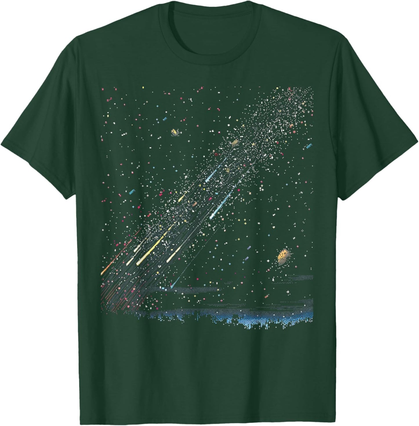 Pixel Meteor Shower T-Shirt - T-Shirt | Forest