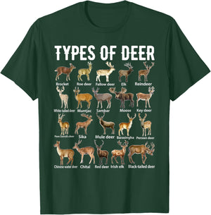 Types of Deer Shirt Deer Shirts Hunter Shirt Deer Hunting T-Shirt - T-Shirt | Forest