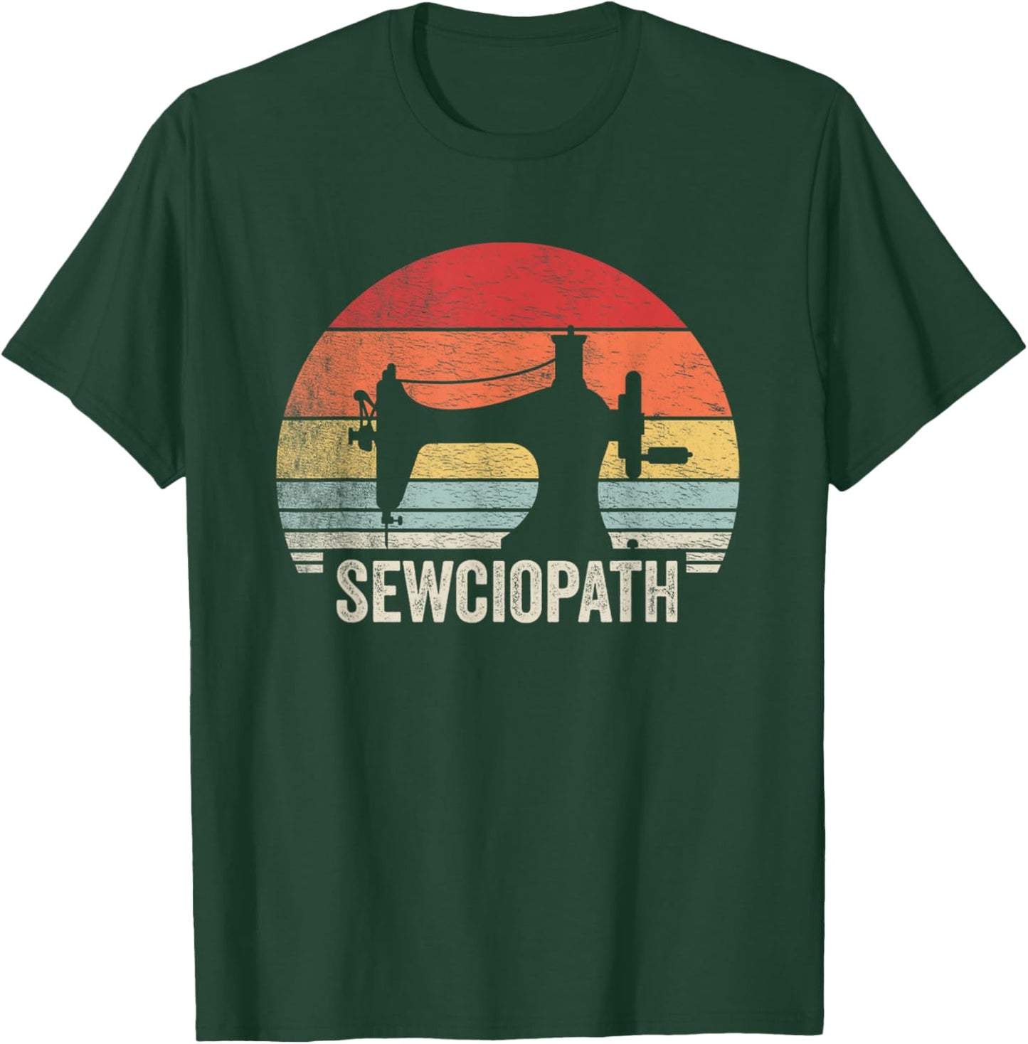 Vintage Sewciopath Funny Sewing Lover Quilter Sewing Machine T-Shirt - T-Shirt | Forest