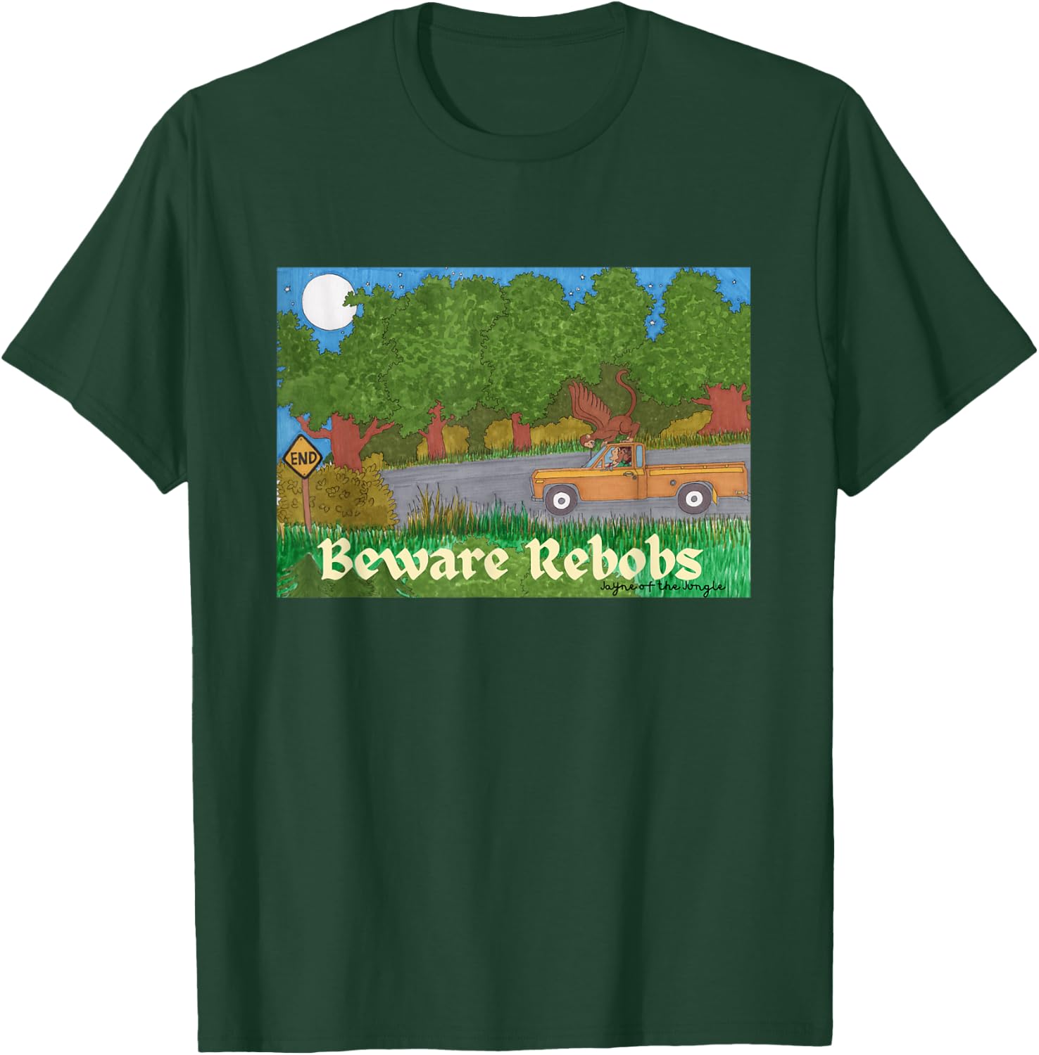 Beware of Rebobs! Napa Valley Legend Flying Monkeys T-Shirt - T-Shirt | Forest