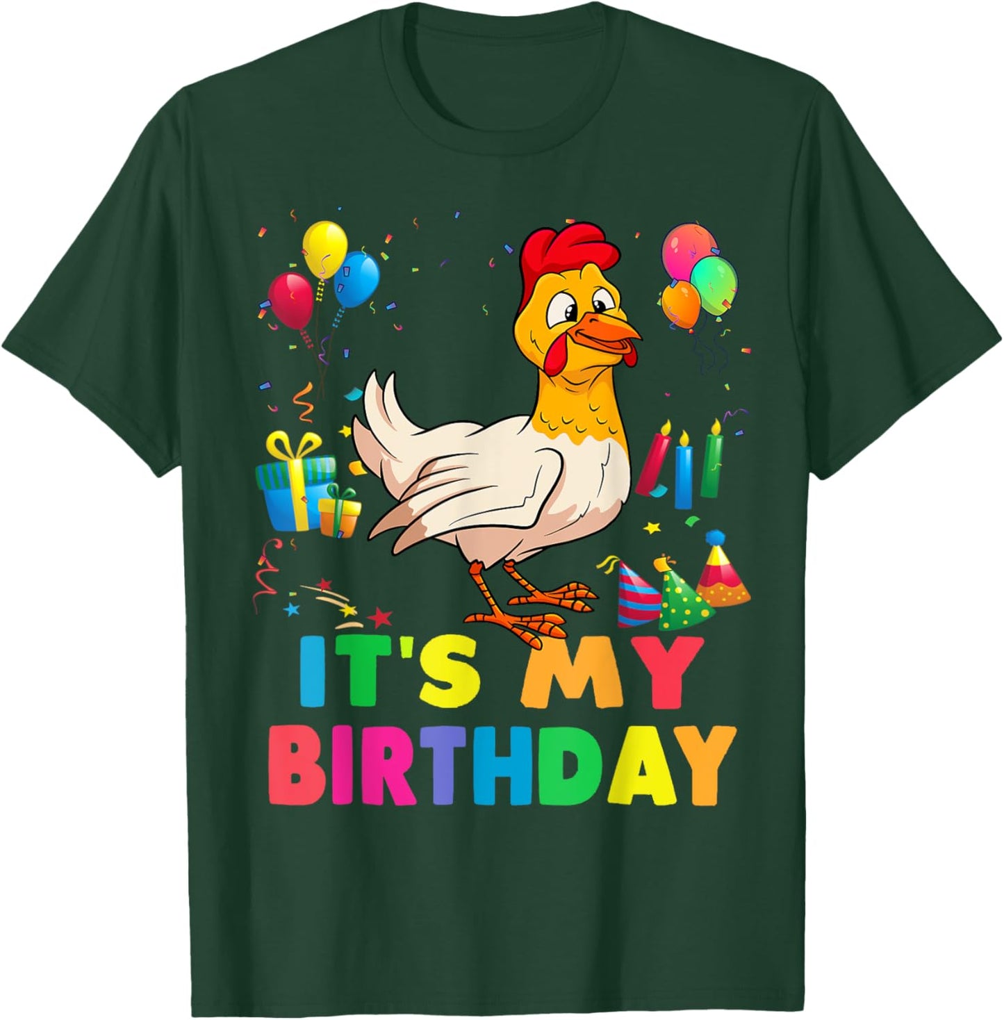 It's my birthday, a chicken stamping party for girls T-Shirt - T-Shirt | Forest
