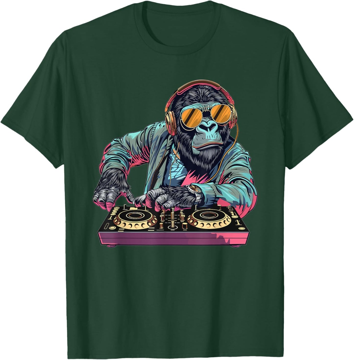 Cartoon Gorilla DJ T-Shirt - T-Shirt | Forest