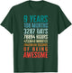 9 Years 108 Months of Being Awesome Happy 9th Birthday Gifts T-Shirt - T-Shirt | Forest