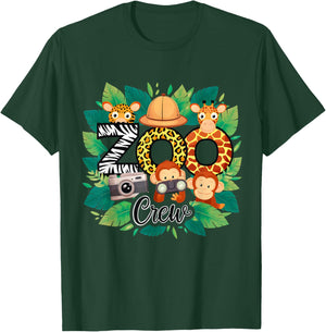 Zoo Leopard Crew Safari Animal Kingdom Zoo Keeper Kids Gifts T-Shirt - T-Shirt | Forest