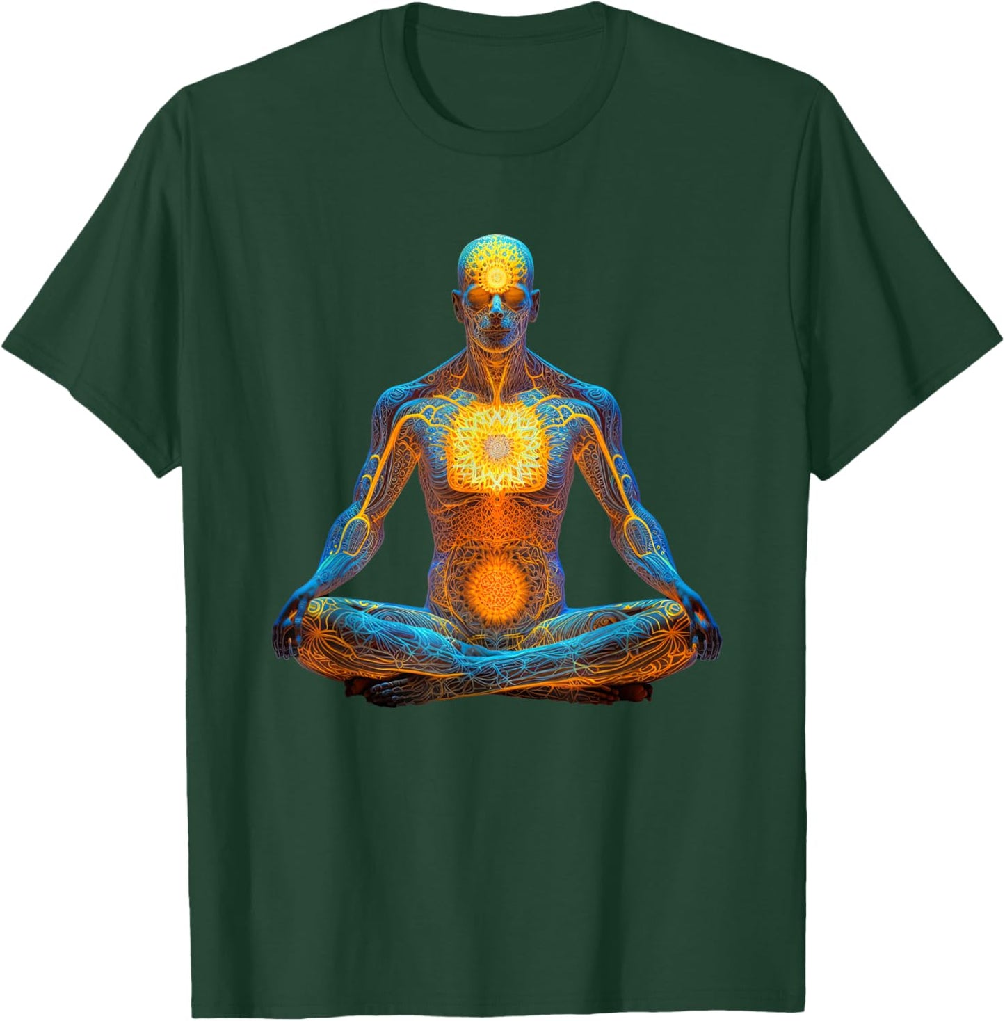 Energy Chakra Yoga Meditation Spiritual. T-Shirt - T-Shirt | Forest