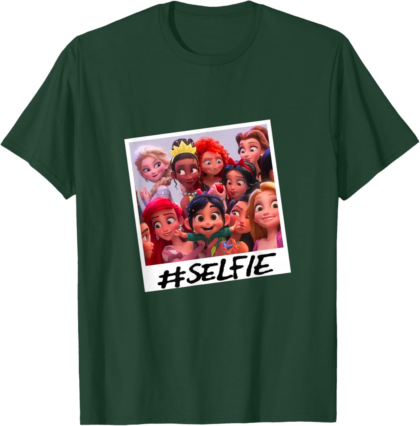Disney Wreck-It Ralph #Selfie Disney Princesses Group Shot T-Shirt - T-Shirt | Forest