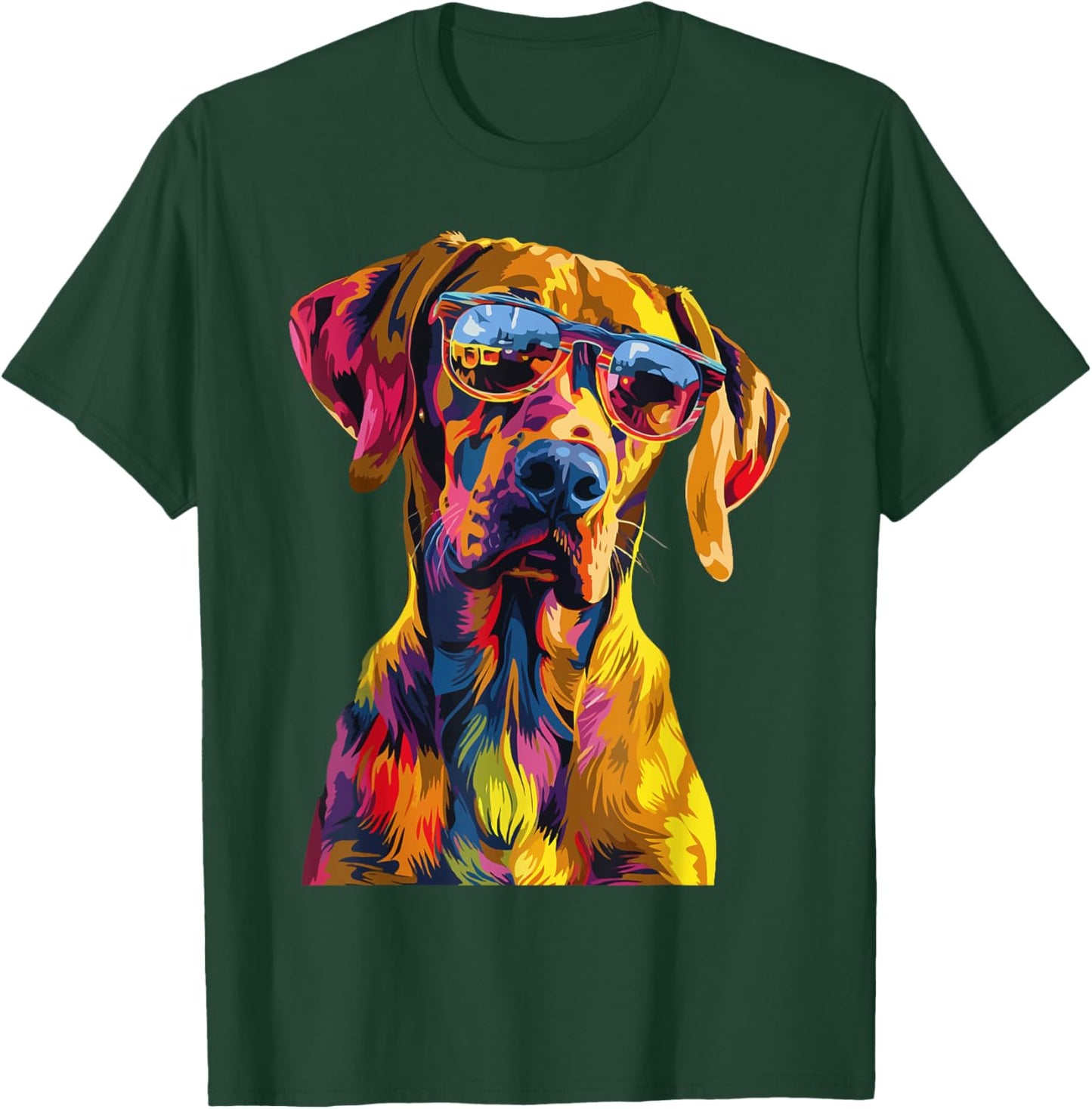 Rhodesian Ridgeback Lovers Pop Art Funny Rhodesian Ridgeback T-Shirt - T-Shirt | Forest