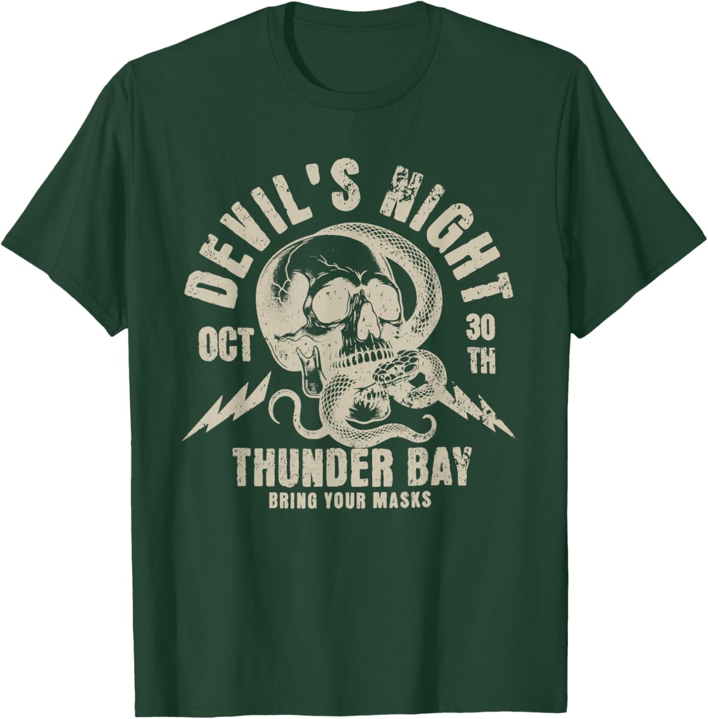Devil's night thunder bay bring your marks Funny design T-Shirt - T-Shirt | Forest