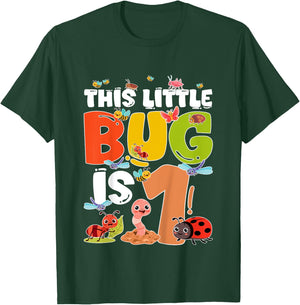 1st Bug Birthday One Year Old Bugs Birthday Insects T-Shirt - T-Shirt | Forest