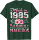 Made In 1985 Floral 40th Birthday 40 Years Of Perfection T-Shirt - T-Shirt | Forest