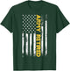 Army Retired Military Army Thin Goldline American Flag T-Shirt - T-Shirt | Forest
