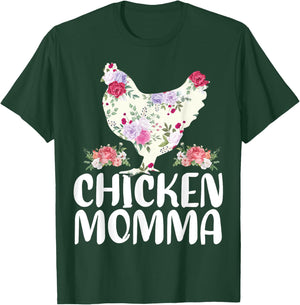 Funny Chicken Momma Shirt Mother's Day T-Shirt - T-Shirt | Forest