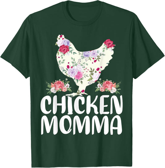 Funny Chicken Momma Shirt Mother's Day T-Shirt - T-Shirt | Forest