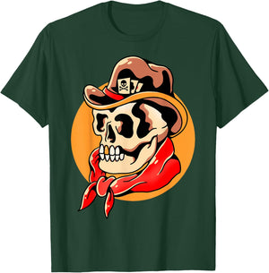 Cowboy Skull Tattoo T-Shirt - T-Shirt | Forest