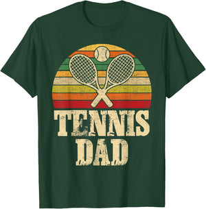 Vintage Retro Tennis Dad Father's Day Present T-Shirt - T-Shirt | Forest