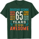 65 Years Old Retro Distressed 65th Birthday Gifts 780 Months T-Shirt - T-Shirt | Forest