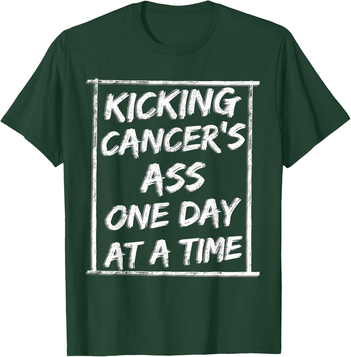 Kicking Cancer Chemotherapy Warrior Survivor Chemo T-Shirt - T-Shirt | Forest