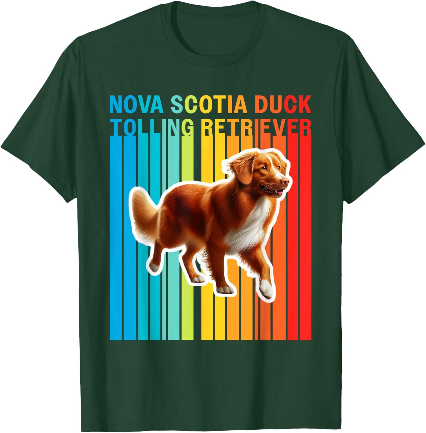 Colorful Nova Scotia Duck Tolling Retriever T-Shirt - T-Shirt | Forest
