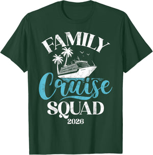 Family Cruise 2026 Cruise Squad Family Trip T-Shirt - T-Shirt | Forest
