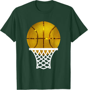 Gold Basketball Trophy MVP Award, Cool Basketball Player T-Shirt - T-Shirt | Forest