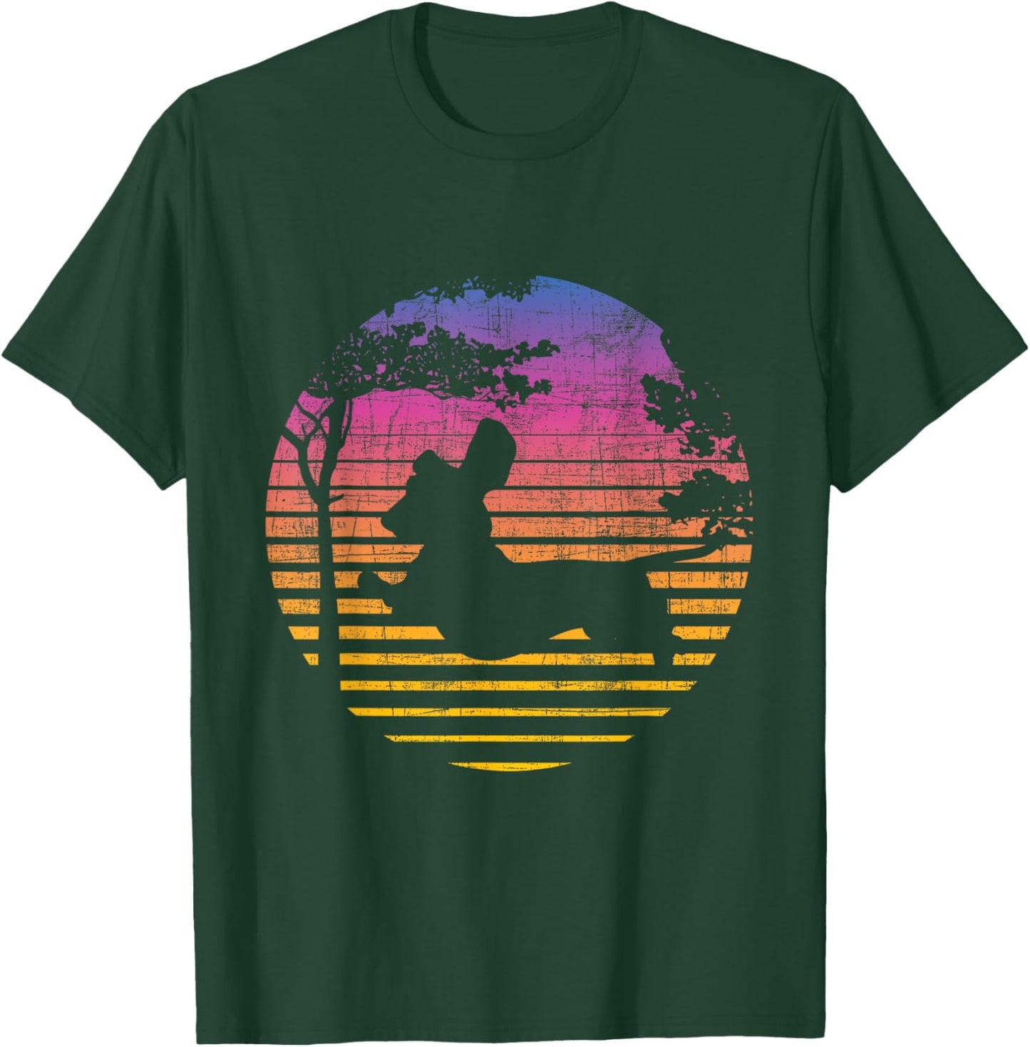 Retro Sunset Dachshund Wiener - Dog Lover Animal Pet Lover Men Women Girls Kids T-Shirt - T-Shirt | Forest