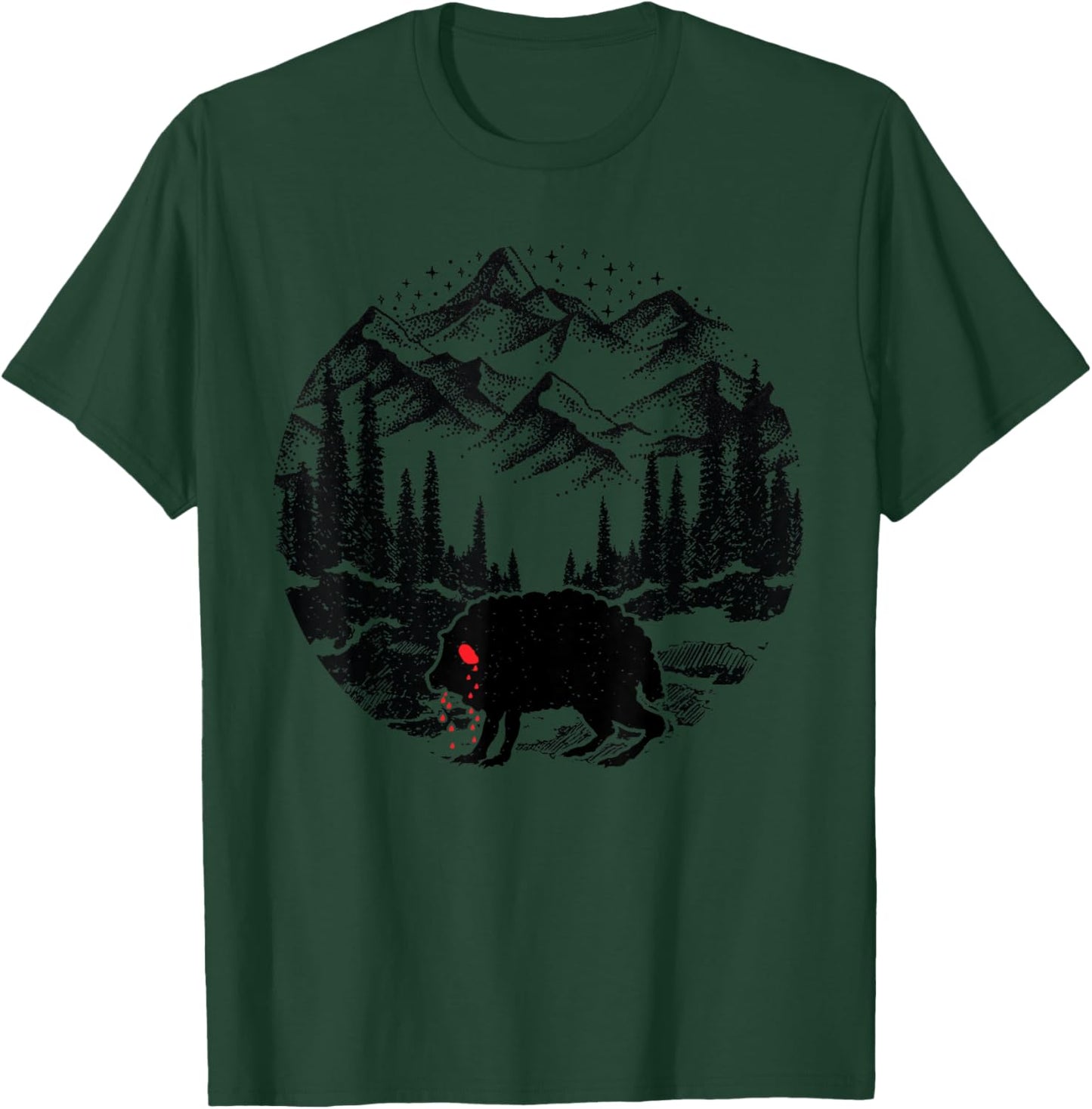 Funny Monster Squonk in Forest Folklore Cryptid Introvert T-Shirt - T-Shirt | Forest