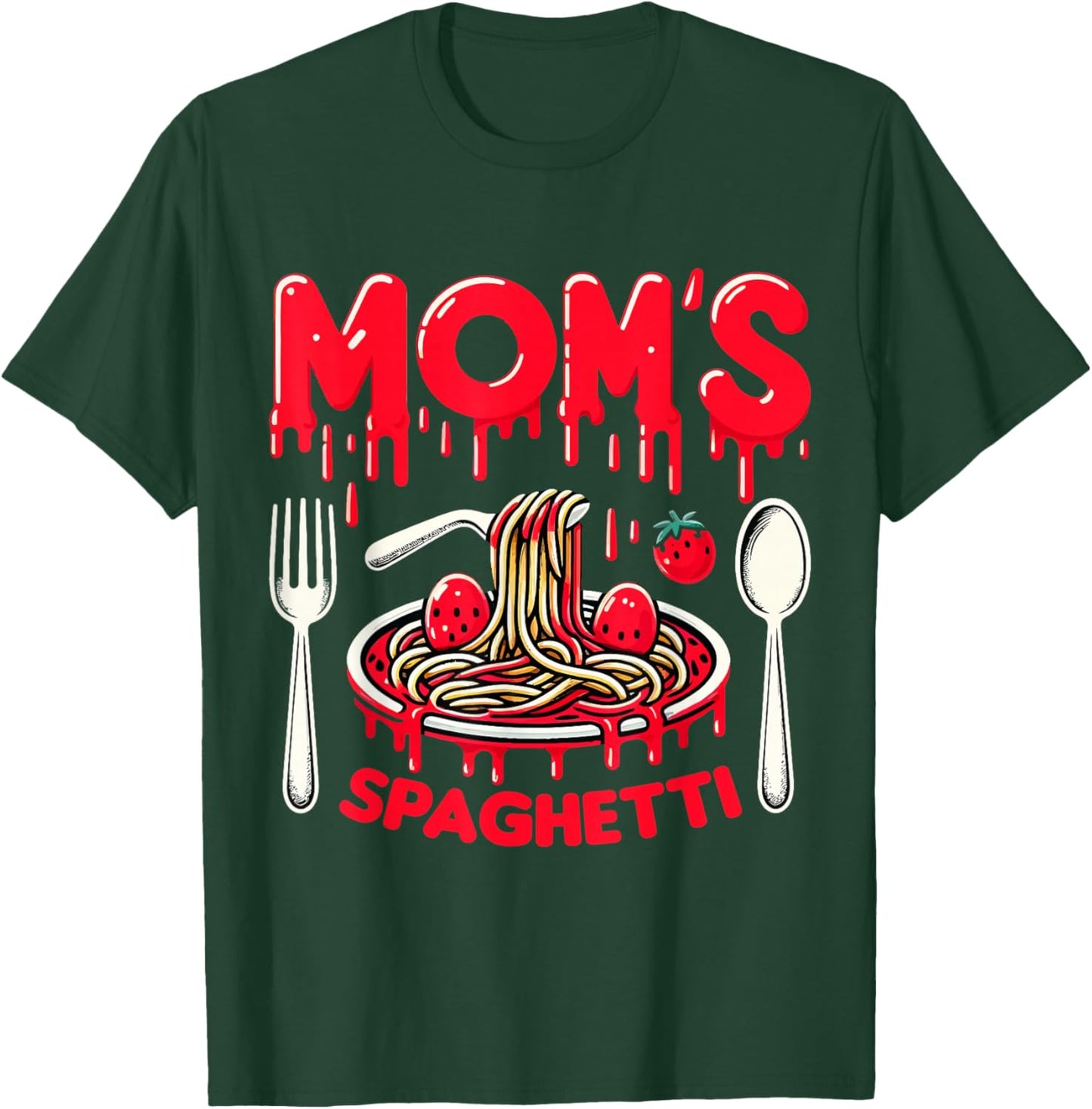 Moms Spaghetti Homemade Cooking Love T-Shirt - T-Shirt | Forest