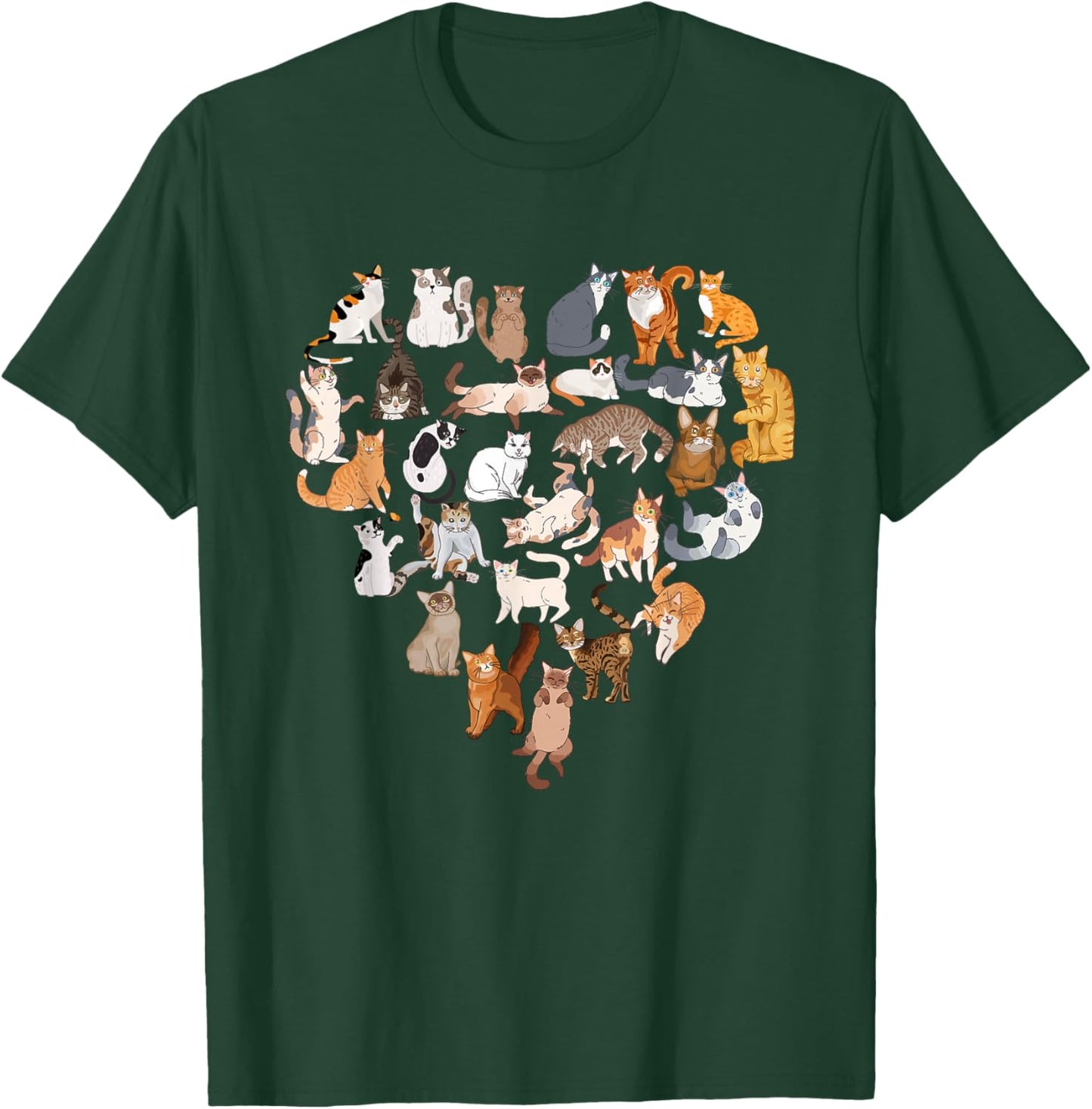 Cats Love Kitty Nerd Cat Lovely Kitten Lovers T-Shirt - T-Shirt | Forest