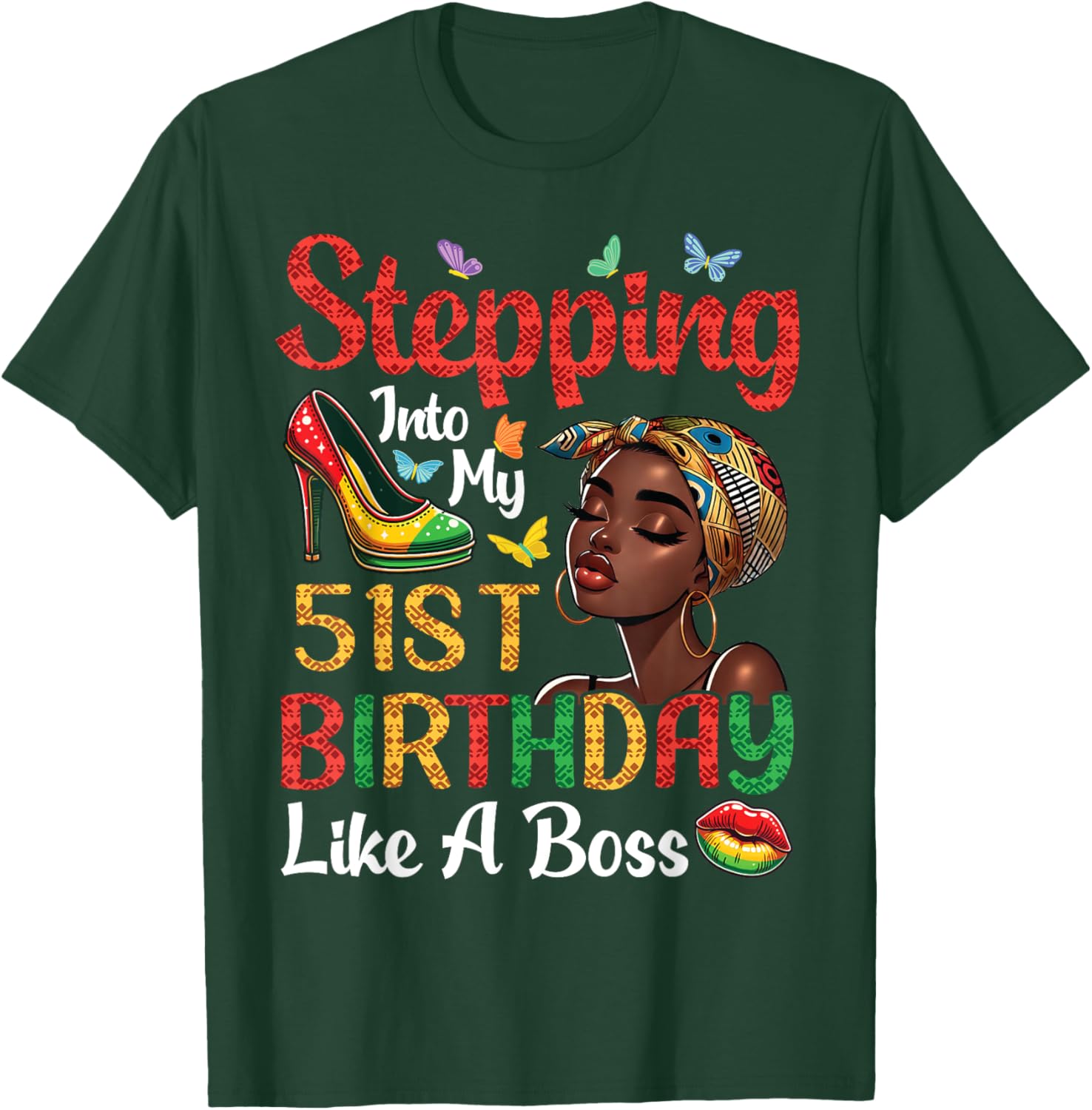 Stepping Into My 51st Birthday Like A Boss 51 Years Old T-Shirt - T-Shirt | Forest