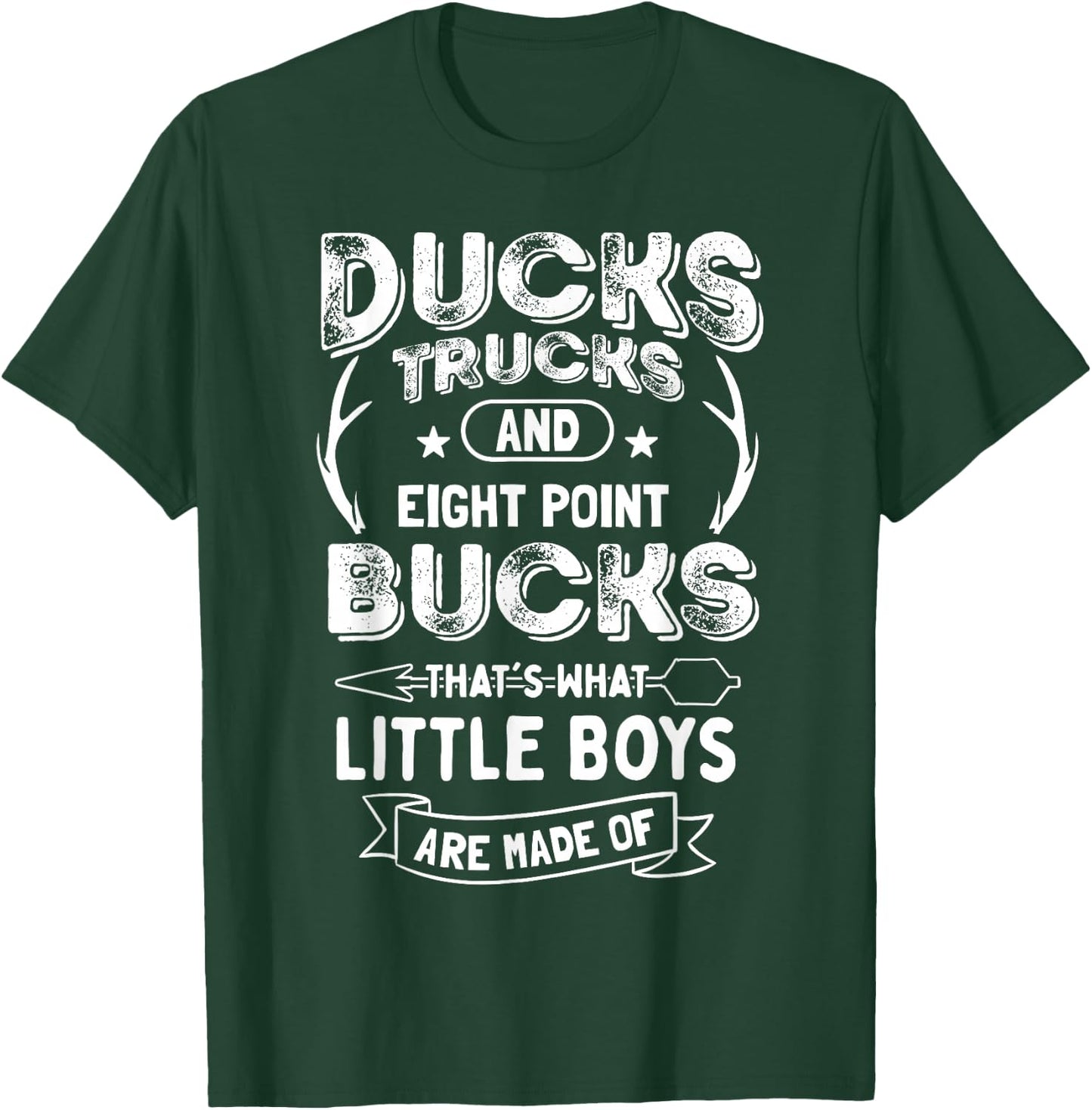 Youth Hunting Ducks trucks bucks Deer hunting funny T-Shirt - T-Shirt | Forest
