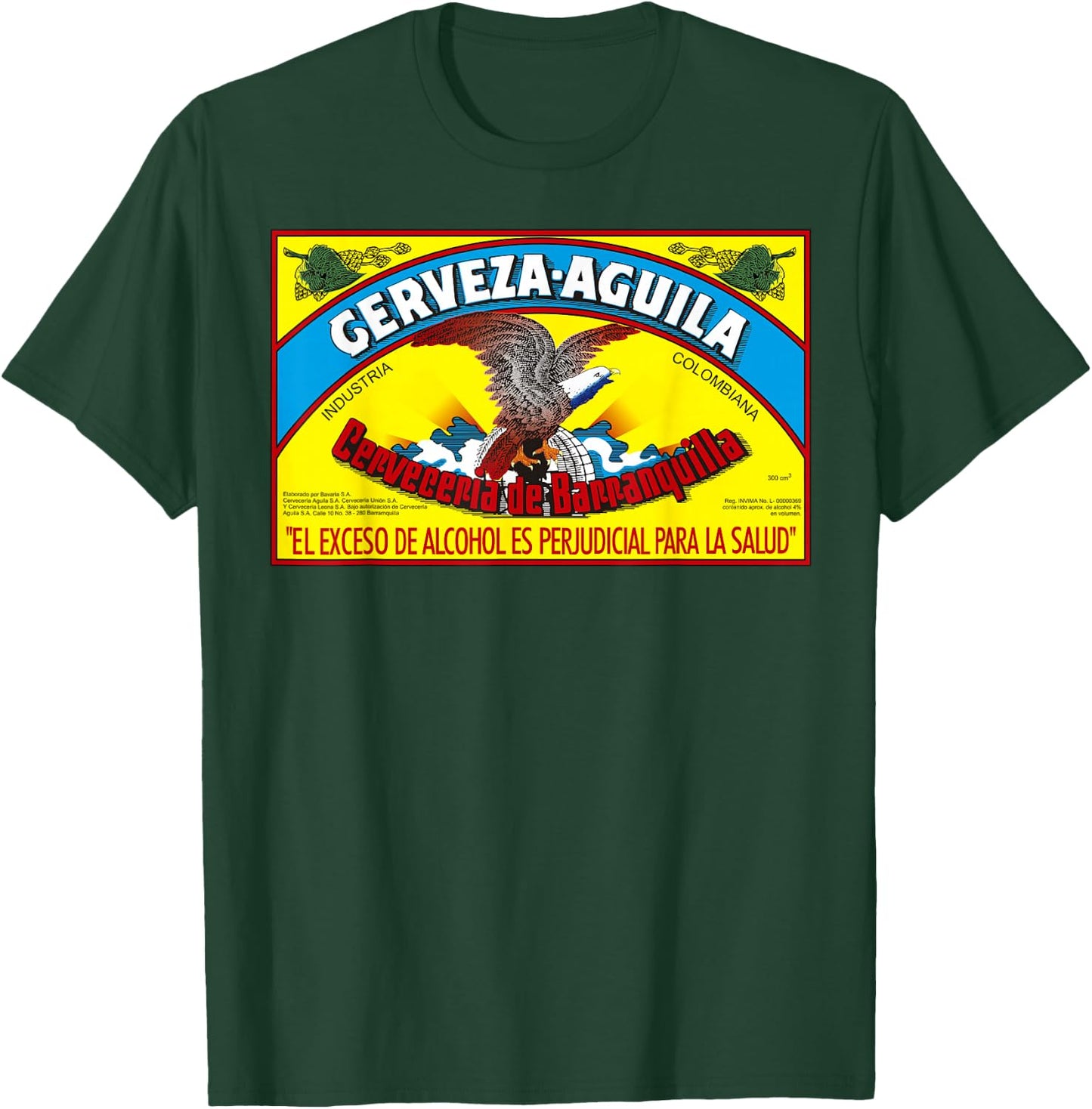 Aguila Colombian Beer For Parceras and Parceros Latino Guaro T-Shirt - T-Shirt | Forest