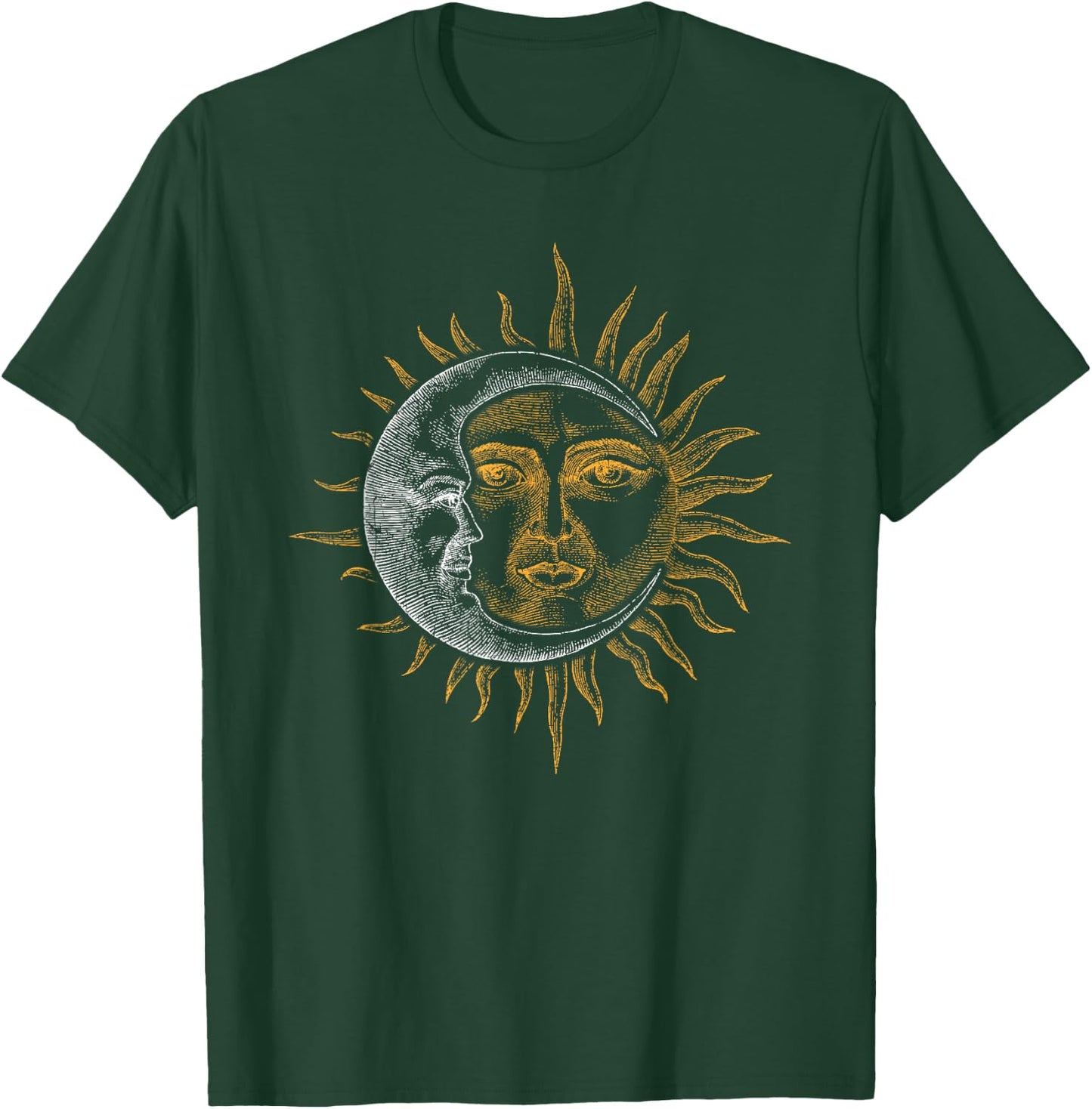 Vintage Astronomy Stars Sun Moon Planets Astronaut T-Shirt - T-Shirt | Forest
