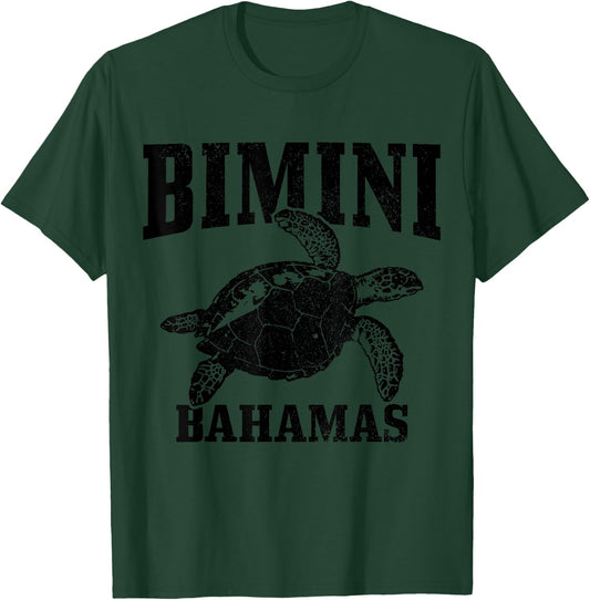 Bimini Bahamas Sea Turtle Scuba Diving Beach Diver T-Shirt - T-Shirt | Forest