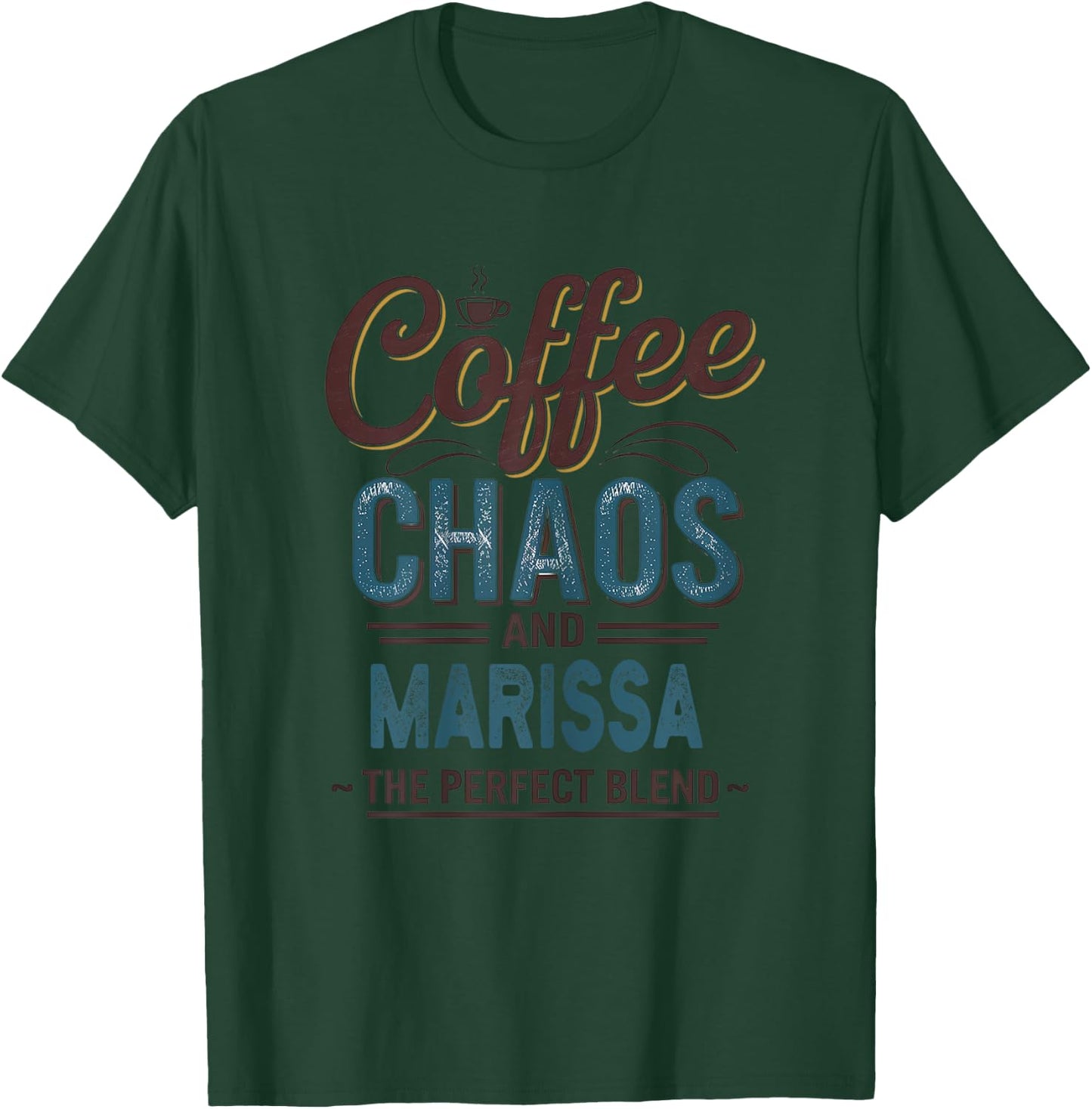 Marissa Personalized Cute Coffee Girls Marissa Name T-Shirt - T-Shirt | Forest