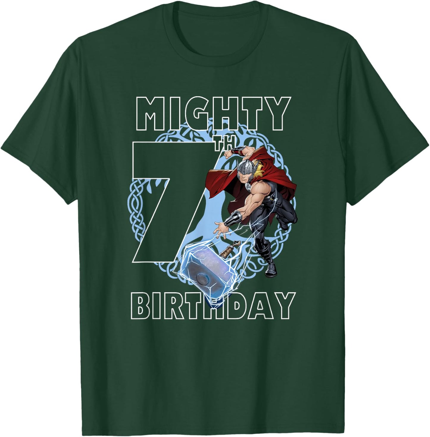 Marvel Thor Mighty 7th Birthday T-Shirt - T-Shirt | Forest