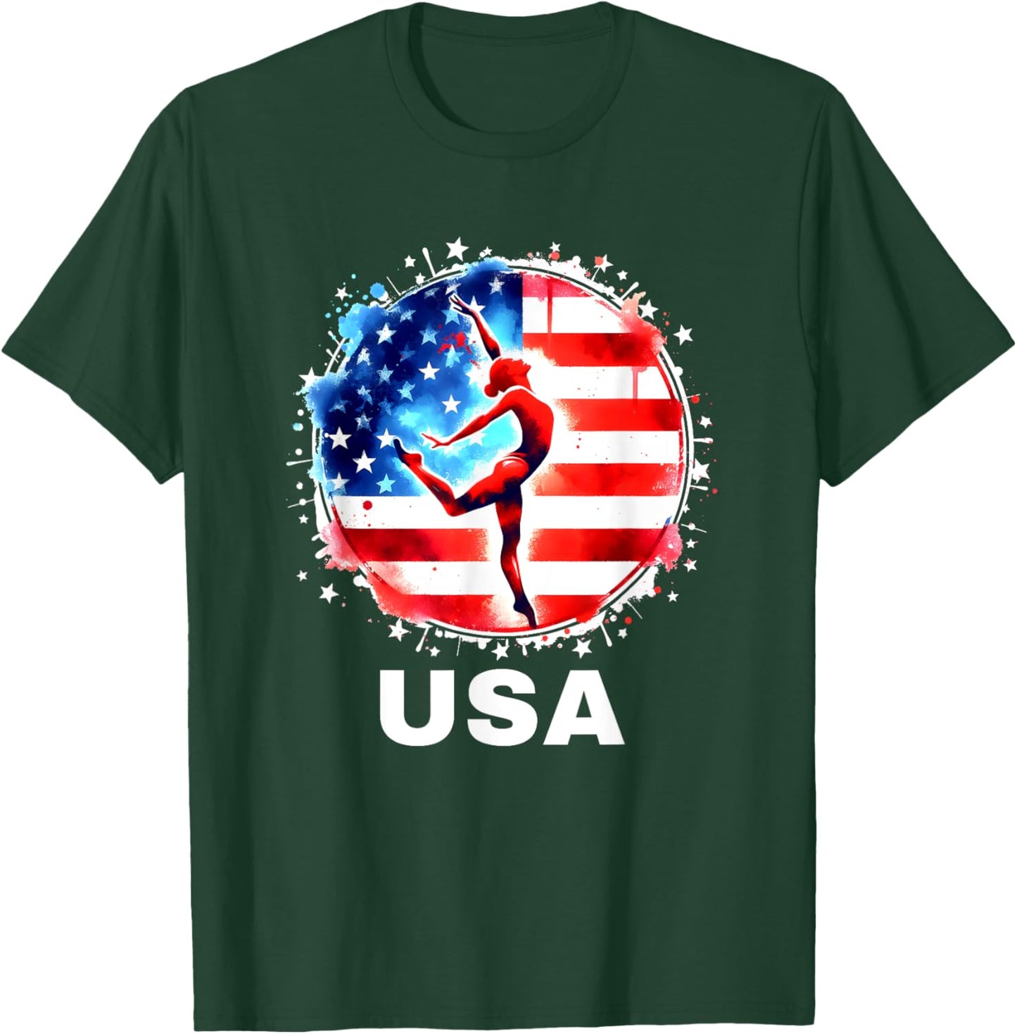 Gymnastics United States Team Apparel American Gymnastics T-Shirt - T-Shirt | Forest
