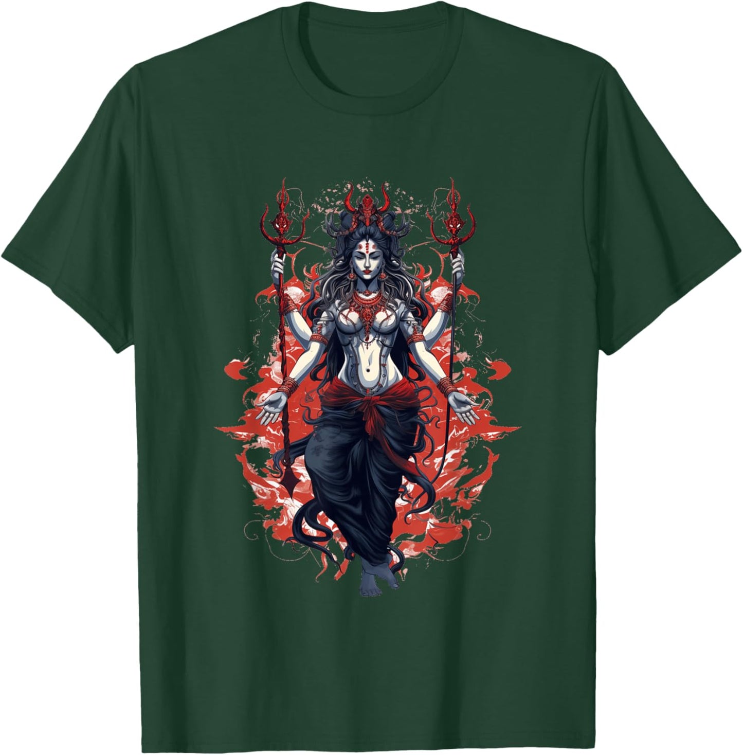 Kali Goddess of Death, Time and Doomsday Hindu Yoga Women T-Shirt - T-Shirt | Forest