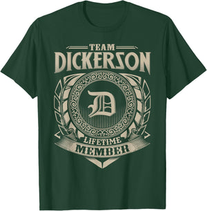Team DICKERSON Lifetime Member Vintage DICKERSON Family T-Shirt - T-Shirt | Forest