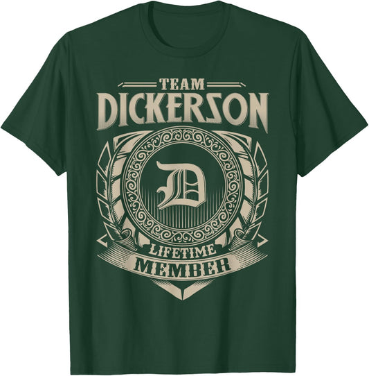 Team DICKERSON Lifetime Member Vintage DICKERSON Family T-Shirt - T-Shirt | Forest
