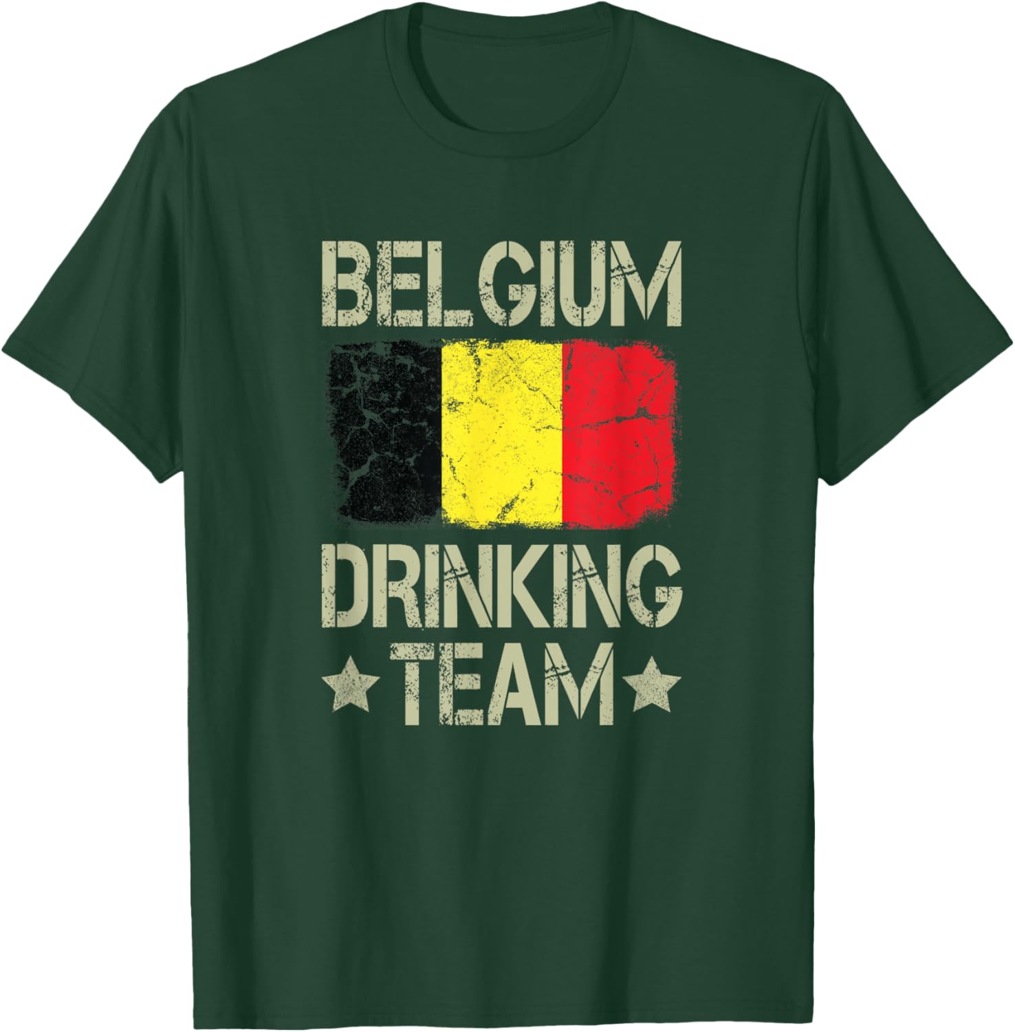 Belgium Drinking Team Belgian Flag Funny Drinking T-Shirt - T-Shirt | Forest