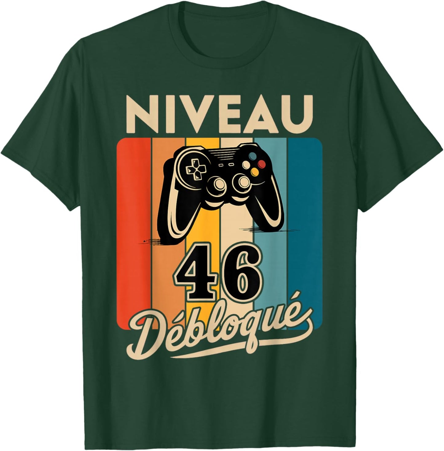 Level 46 years Man 1979 Birthday Gamer Level 46 Man , Black, S T-Shirt - T-Shirt | Forest