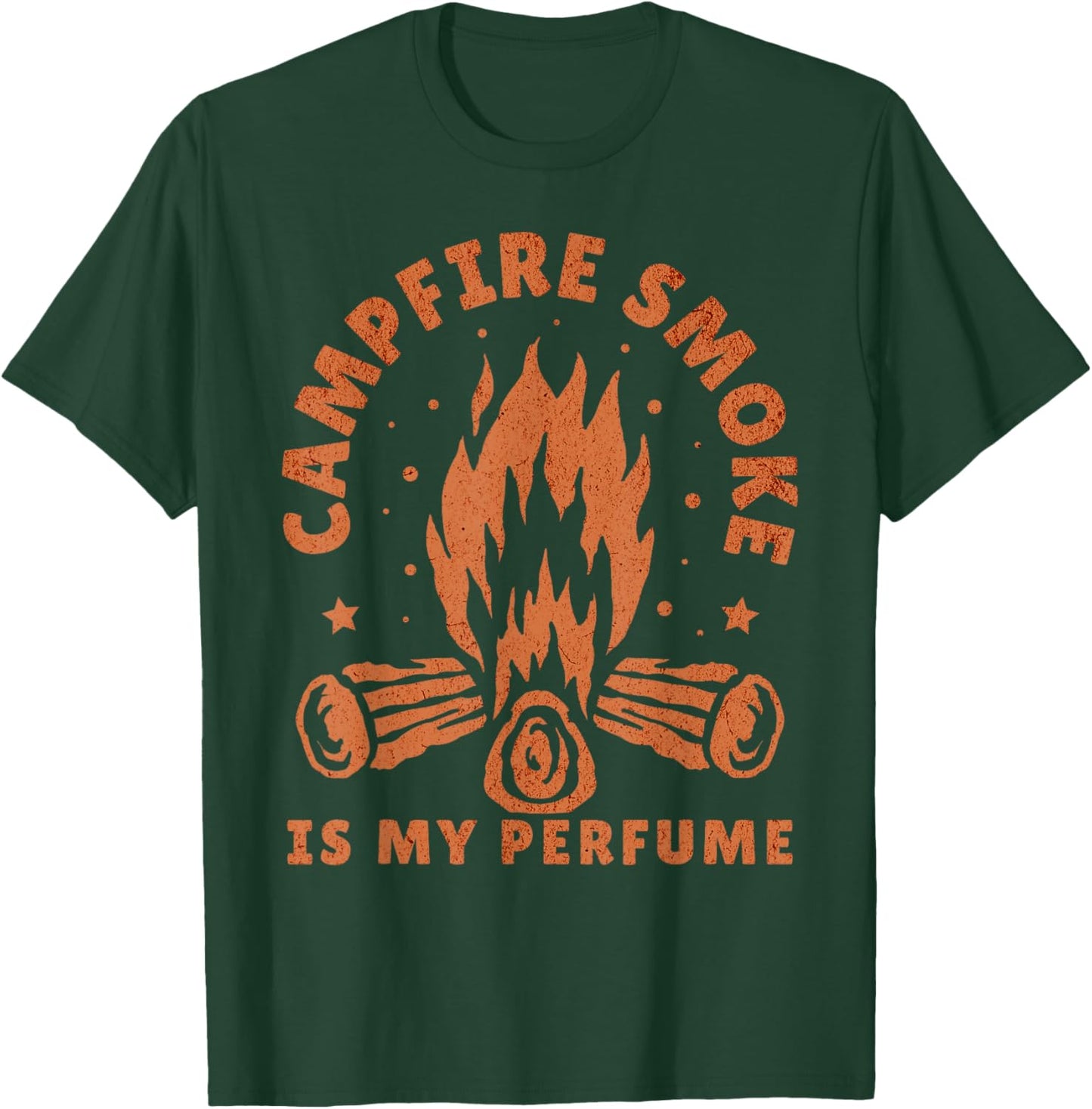 Campfire Smoke Is My Perfume Funny Camping Bushcraft Camper T-Shirt - T-Shirt | Forest