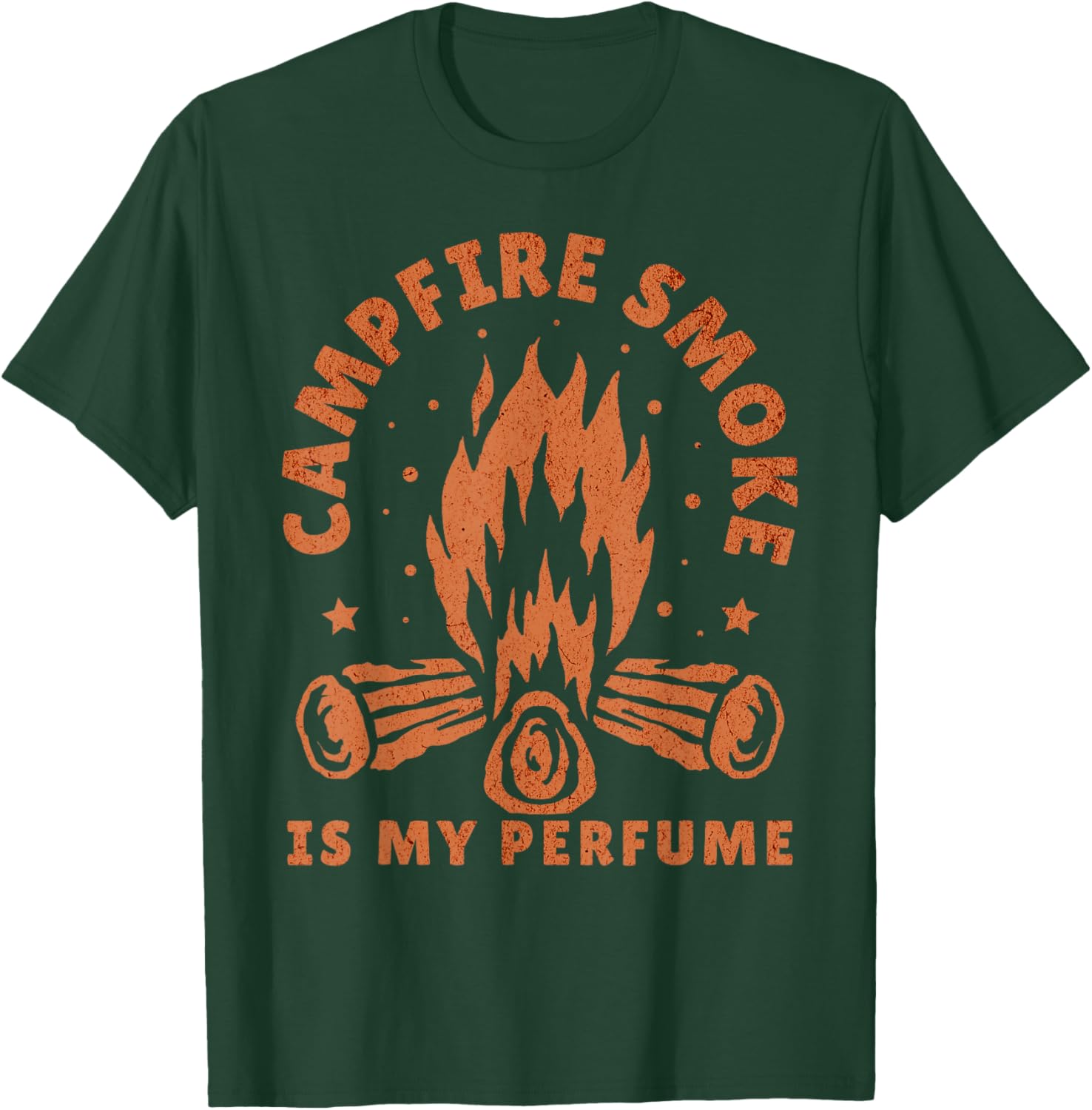 Campfire Smoke Is My Perfume Funny Camping Bushcraft Camper T-Shirt - T-Shirt | Forest